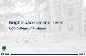 brightspace online tests